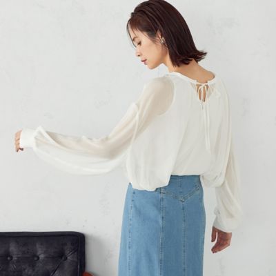 ＜COMME CA ISM (Women)＞【セットアイテム】２ＷＡＹ　シア―　ブラウス（１２３６ＣＣ０１）