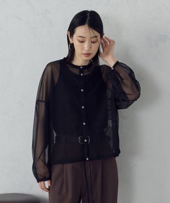 ＜COMME CA ISM (Women)＞【オンライン・店舗限定】シアーシャツ＋タンクトップ（１２３６ＣＭ０５）