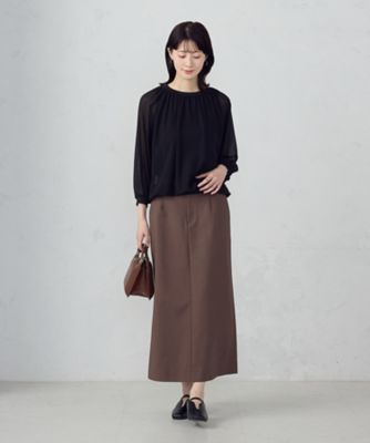 完売品　MEER. メーア　新作バルーンスリーブトップス セール】 バルーンスリーブメランジニット（グレー/グリーン/トップス