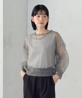＜COMME CA ISM (Women)＞【セットアイテム】ウォッシャブル　シアーニット（１２３６ＫＭ０１）