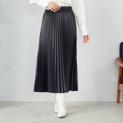 フェイクレザー プリーツスカート（1250FE05） | COMME CA ISM
