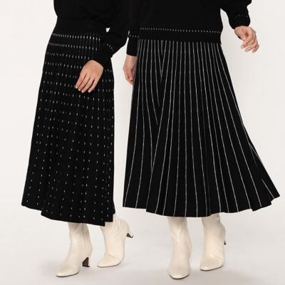 ＜COMME CA ISM (Women)＞【セットアップ対応】ドット柄　リバーシブルスカート（１２５０ＦＥ０８）