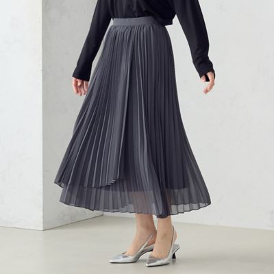 ＜COMME CA ISM (Women)＞シフォンジョーゼット　プリーツスカート（１２５０ＦＧ０２）