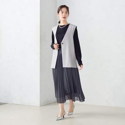 シフォンジョーゼット　プリーツスカート（１２５０ＦＧ０２）