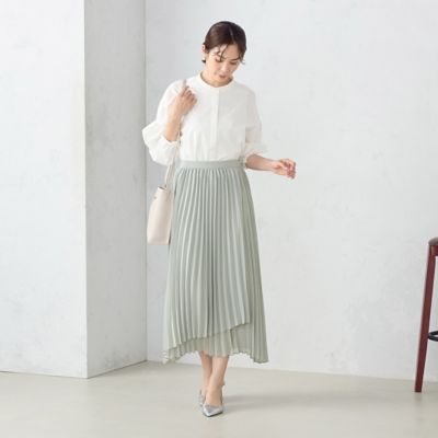 シフォンジョーゼット　プリーツスカート（１２５０ＦＧ０２）