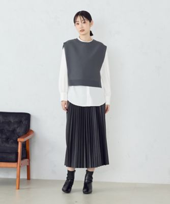 【訳あり】サカイ プリーツスカート ウエストゴム サイズ1 ツイード sacai - サカイ sacai スカート ロング プリーツスカート ベルト