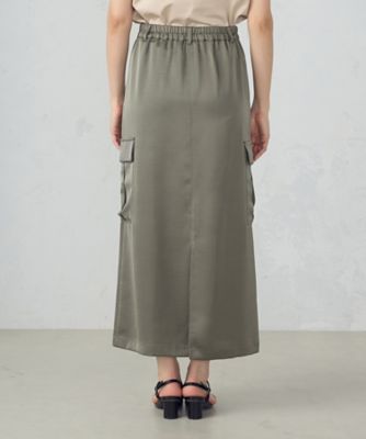 ポリエステルマットサテン カーゴスカート（1250FK11