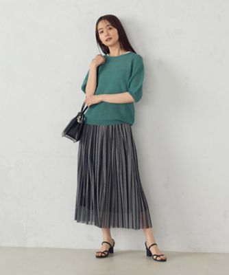 ストライプチュールプリーツスカート（1250FK16） | COMME CA