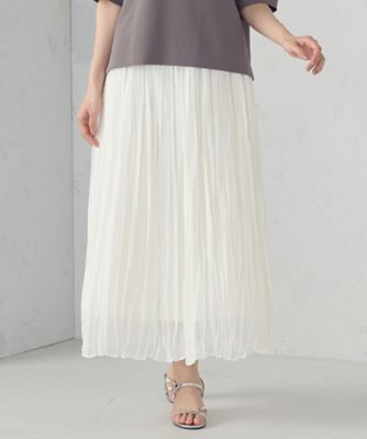 ＜COMME CA ISM (Women)＞シフォンジョーゼット　クリンクルプリーツスカート（１２５０ＦＫ１７）