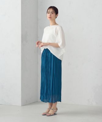 シフォンジョーゼット　クリンクルプリーツスカート（１２５０ＦＫ１７）