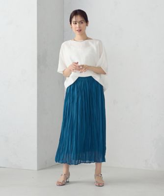 シフォンジョーゼット　クリンクルプリーツスカート（１２５０ＦＫ１７）