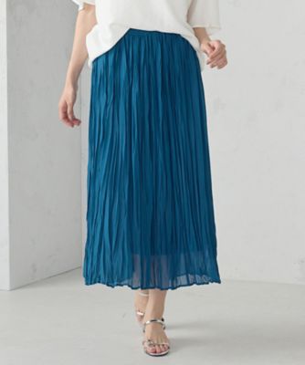 シフォンジョーゼット　クリンクルプリーツスカート（１２５０ＦＫ１７）