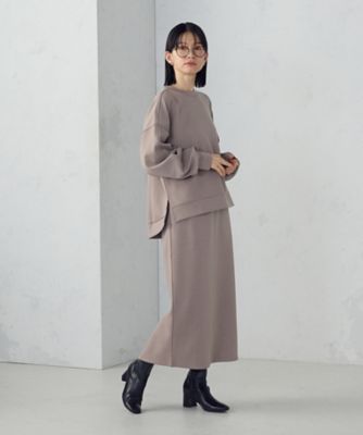 羊毛100 ニット　セーター　ダンボールニット　スカート　セットアップ　秋冬　S 新色追加】ダンボールニット ナロースカート ／ セットアップ対応