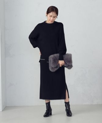 ライン配色 ニットタイトスカート ／ セットアップ対応