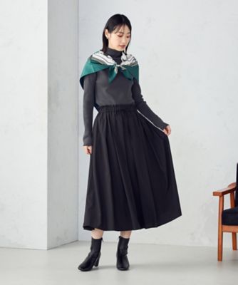 ポリエステルタフタ タックギャザーフレアスカート（1250FM10