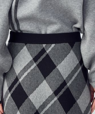 チェック柄 ニットスカート ／ セットアップ対応（1250FM11
