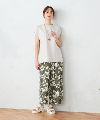 ボタニカルプリント ワイドパンツ（1252PG05） | COMME