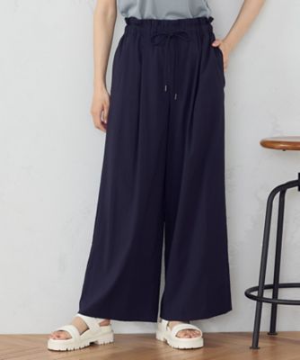 レーヨンナイロンヴィンテージ　ドロストワイドパンツ（１２５２ＰＧ１０）
