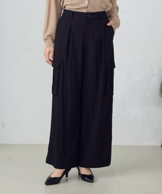 ＜COMME CA ISM (Women)＞シャカシャカタフタ　ワイドシルエット　カーゴパンツ（１２５２ＰＩ０３）