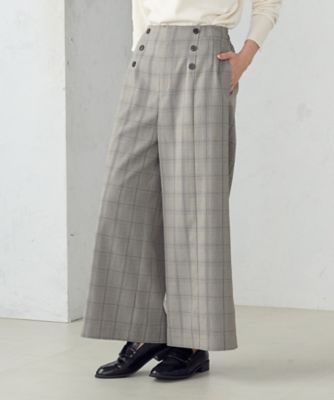 LAPIIS（ラピス）の「WOOL GABARDINE INTACK WIDE TROUSERS（スラックス）」 - WEAR