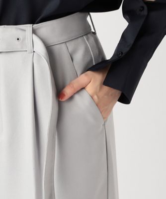 ベルト付き　ストレッチワイドパンツ（１２５２ＰＩ０８）