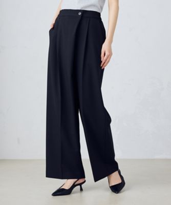 ＜COMME CA ISM (Women)＞ポリエステルレーヨンストレッチラップ風ワイドパンツ（１２５２ＰＫ０２）