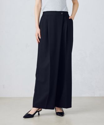 ポリエステルレーヨンストレッチラップ風ワイドパンツ（１２５２ＰＫ０２）
