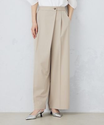 ポリエステルレーヨンストレッチラップ風ワイドパンツ（１２５２ＰＫ０２）