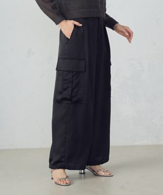 crewre マットサテンカーゴパンツ ブラック サイズ3 crewre online shop / マットサテンカーゴパンツ
