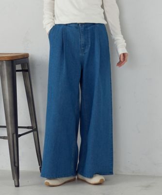 ＜COMME CA ISM (Women)＞【宮城舞さん着用】ス－パ－ワイドデニムパンツ（１２５２ＰＯ０７）