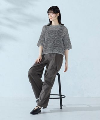a♡様　　カーゴツイルボリュームパンツ ポリエステルマイクロツイル カーゴパンツ（1252PO16