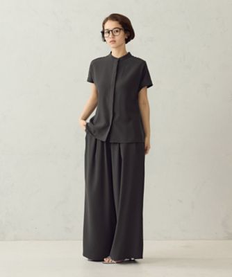 salsation ワイドパンツ セットアップ対応】シフォンジョーゼット ボックスタックイージー