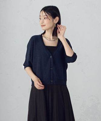 クロップド ラメ ドルマンシルエット カーディガン（1256CM03