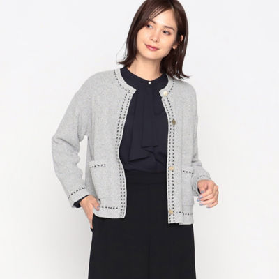 ＜COMME CA ISM (Women)＞ツイードニット　カーディガン（１２５７ＫＥ０４）