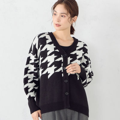 千鳥柄 オーバーサイズ カーディガン（1257KE08） | COMME CA