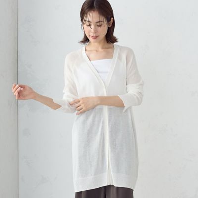 ＜COMME CA ISM (Women)＞シアーロングカーディガン（１２５７ＫＧ０５）