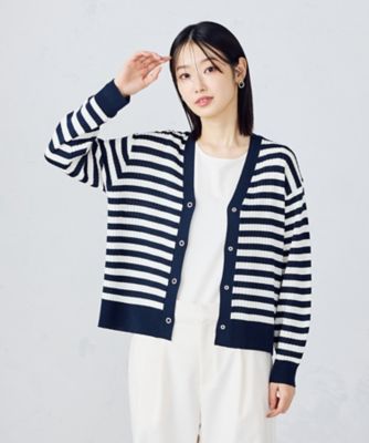 ボーダースナップカーディガン（1257KK03） | COMME CA
