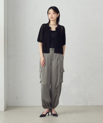 【ウォッシャブル】透かし柄半袖ニットシャツ（１２５７ＫＫ１１）
