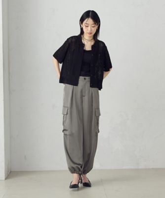 【ウォッシャブル】透かし柄半袖ニットシャツ（１２５７ＫＫ１１）