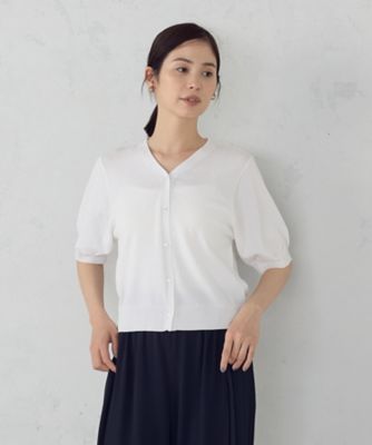 ＜COMME CA ISM (Women)＞【接触冷感・ウォッシャブル】２ＷＡＹ半袖　カーディガン（１２５７ＫＭ０１）