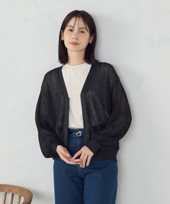 ＜COMME CA ISM (Women)＞【ウォッシャブル】メッシュラメカーディガン（１２５７ＫＭ０２）