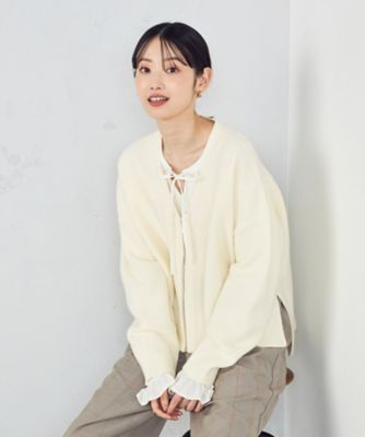 地柄 ジップカーディガン（1257KM05） | COMME CA ISM (Women