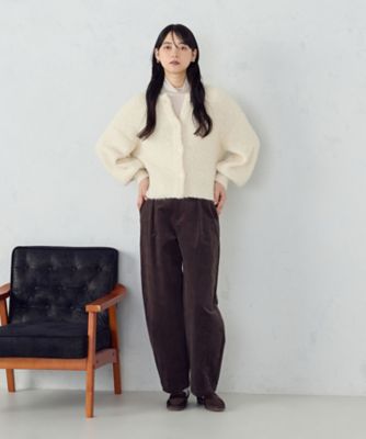 ISAAC SELLAM レザーカーディガン 切替デザイン36サイズ Y2K ネップシャギー 2WAY カーディガン（1257KM09） | COMME