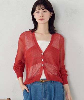 ＜COMME CA ISM (Women)＞日本製ホールガーメント　　和紙カーディガン（１２５７ＫＯ０５）