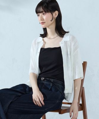 ウォッシャブル】メッシュ ニットシャツ（1257KO06） | COMME