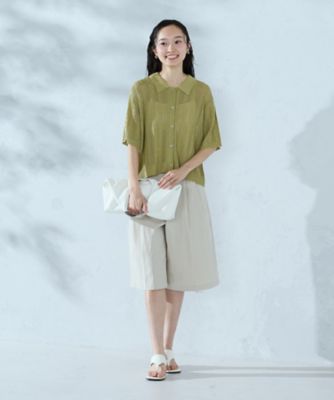 ウォッシャブル】メッシュ ニットシャツ（1257KO06） | COMME