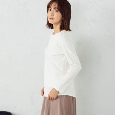 ＜COMME CA ISM (Women)＞クルーネック　長袖Ｔシャツ（１２６０ＣＣ０１）