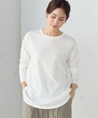 ＜COMME CA ISM (Women)＞後ろスリット　Ｔシャツ　（長袖）（１２６０ＣＩ０２）