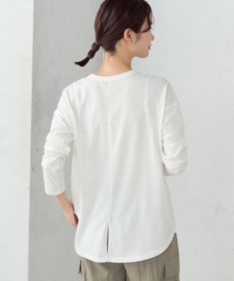 後ろスリット　Ｔシャツ　（長袖）（１２６０ＣＩ０２）