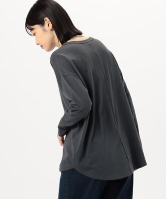 後ろスリット　Ｔシャツ　（長袖）（１２６０ＣＩ０２）